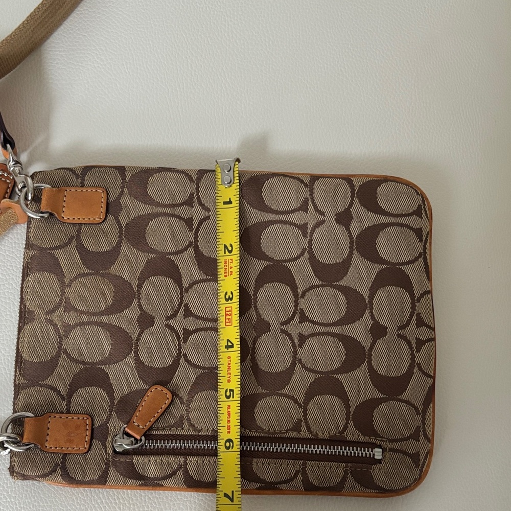 Coach Brown Messenger Bag with Signature Monogram  ( PREOWNED) - Picture 6 of 11